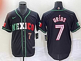 Men's Mexico Baseball #7 Julio Urias Number 2023 Black White World Classic Stitched Jersey3,baseball caps,new era cap wholesale,wholesale hats